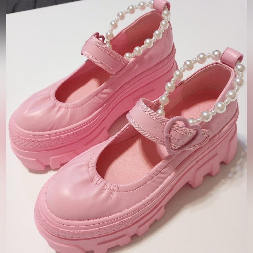 Pink Pirouette Romance Platform Mary Janes SZ 8 by Sugar Thrillz